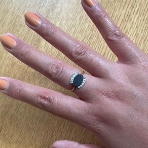 Young in the Mountains Fossilized Dinosaur Bone lash ring sz8